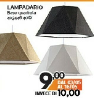 Orizzonte Lampadario offerta