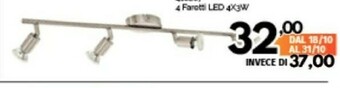 Orizzonte Eglo Illuminazione 4 Faretti LED offerta