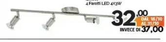 Orizzonte Eglo Illuminazione 4 Faretti LED offerta