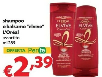 Pam L'oreal Shampoo O Balsamo Elvive offerta