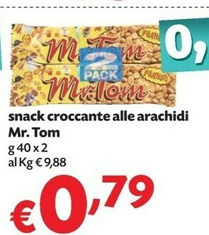 Pam Mr. Tom Snack Croccante Alle Arachidi offerta