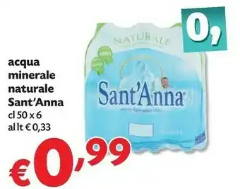 Pam Sant'anna Acqua Minerale Naturale 3000 G(ml) offerta