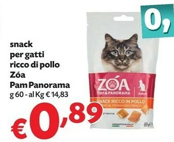 Pam Pam & Panorama Snack Per Gatti Ricco Di Pollo Zoa offerta