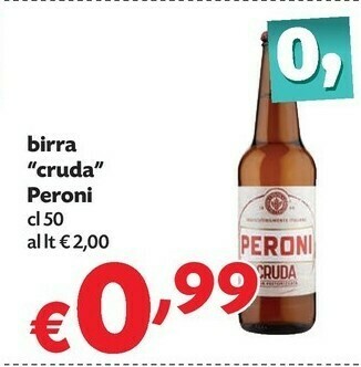 Pam Peroni Birra Cruda offerta