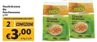 Pam Pam & Panorama - Fiocchi Di Avena Biologici 350 G(ml) offerta