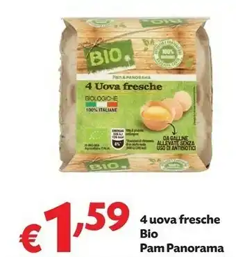 Pam Pam & Panorama - 4 Uova Fresche Bio offerta