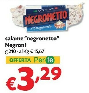 Pam Negroni Salame Negronetto offerta