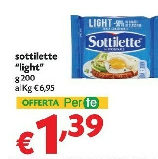Pam Mondelez Sottilette Le Originali Light 200 G(ml) offerta