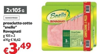Pam Rovagnati Prosciutto Cotto Snello offerta