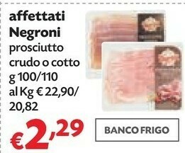 Pam Negroni Prosciutto Crudo 100 G(ml) offerta