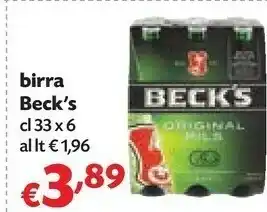 Pam Becks Beck's - Birra 330 G(ml) offerta
