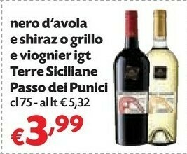 Pam Passo Dei Punici Nero D'Avola E Shiraz offerta