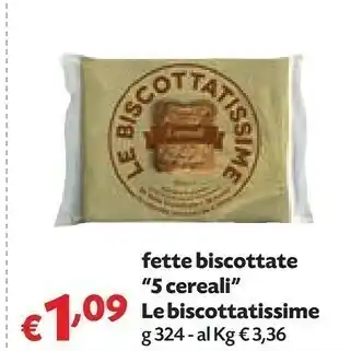 Panorama Le Biscottatissime Fette Biscottate 5 Cereali offerta