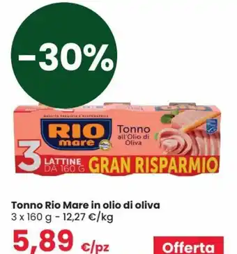 Despar Rio Mare Tonno in olio di oliva 3 x 160 g offerta