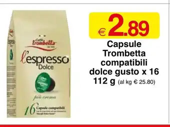 Capsule Trombetta compatibili dolce gusto x 16 112 g
