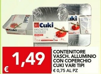 Cuki Vaschette alluminio