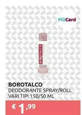 PiùMe Borotalco Deodorante offerta
