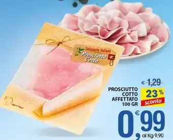 Qui Discount Prosciutto Cotto Affettato 100gr offerta