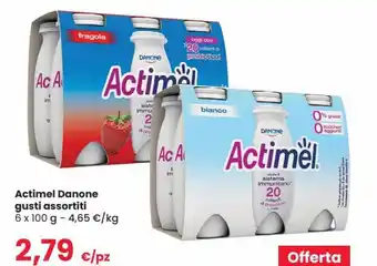 Despar Actimel Danone gusti assortiti 6 x 100 g offerta