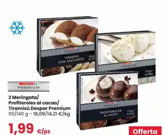 Despar Despar Premium 2 Meringata/Profiteroles al cacao/Tiramisù 110/140 g offerta