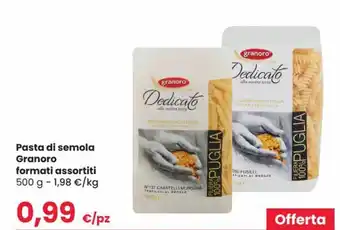 Despar Granoro Pasta di semola formati assortiti 500 g offerta