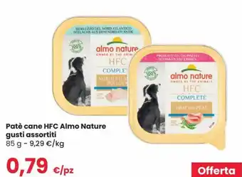 Despar Almo Nature Patè cane HFC gusti assortiti 85 g offerta