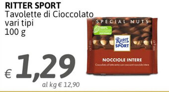 Crai Ritter Sport Tavolette di Cioccolato vari tipi 100 g offerta
