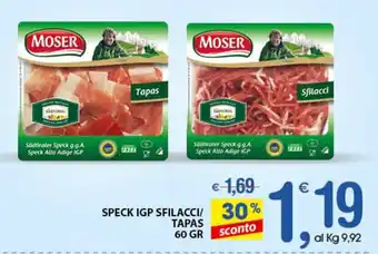 Qui Discount Speck IGP Sfilacci Tapas 60gr offerta