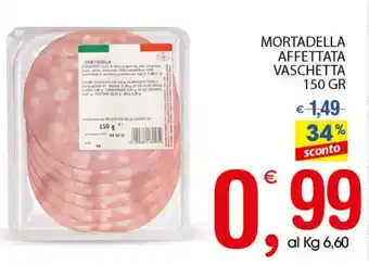 Qui Discount Mortadella Affettata Vaschetta 150gr offerta
