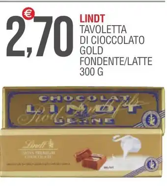 Caramico Lindt Tavoletta Di Cioccolato Gold Fondente/Latte 300 g offerta