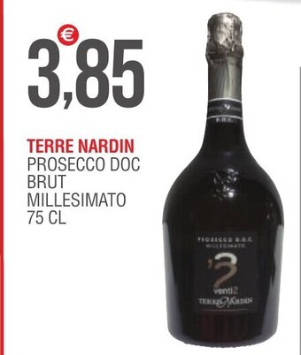 Caramico Terre Nardin Prosecco DOC Brut Millesimato 75 cl offerta
