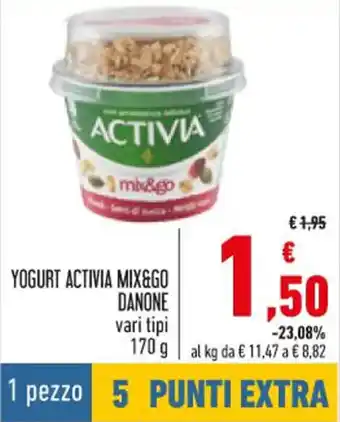Conad Danone Yogurt Activia Mix&Go vari tipi 170 g offerta