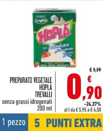 Conad Hoplà Preparato Vegetale Trevalli senza grassi idrogenati 200 ml offerta