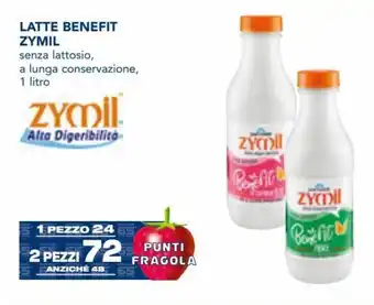 Esselunga Zymil Latte Benefit senza lattosio, a lunga conservazione, 1 litro offerta