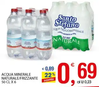 Qui Discount Acqua Minerale Naturale/Frizzante 50clx6 offerta