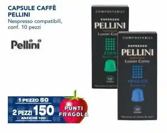 Esselunga Pellini Capsule Caffè Nespresso compatibili conf. 10 pezzi offerta