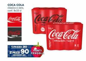 Esselunga Coca Cola classica o zero conf. 8x33 cl offerta