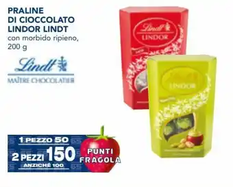 Esselunga Lindt Lindor Praline di Cioccolato con morbido ripieno 200 g offerta