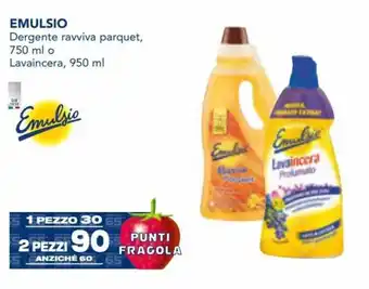 Esselunga Emulsio Detergente ravviva parquet 750 ml o Lavaincera 950 ml offerta