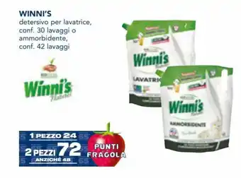 Esselunga Winni's detersivo per lavatrice , conf. 30 lavaggi o ammorbidente conf. 42 lavaggi offerta