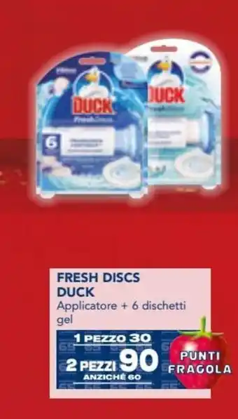 Esselunga Duck Fresh Discs Applicatore + 6 dischetti gel offerta