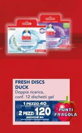 Esselunga Duck Fresh Discs Doppia ricarica conf. 12 dischetti gel offerta