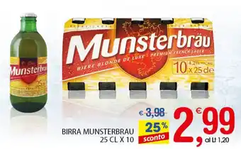 Qui Discount Munsterbrau Birra 25clx10 offerta