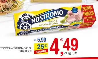 Qui Discount Tonno Nostromo O.O. 70grx8 offerta
