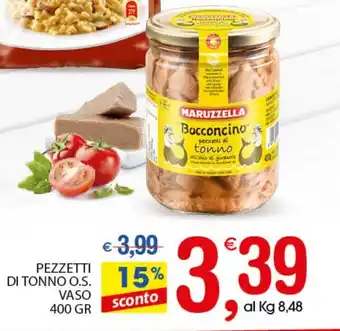 Qui Discount Maruzzella Bocconcino Pezzetti Di Tonno O.S. Vaso 400gr offerta