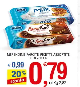 Midi Merendine Farcite Ricette Assortite x 10 280gr