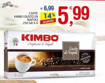 Qui Discount Caffe Kimbo Gusto Di Napoli 250grx4 offerta