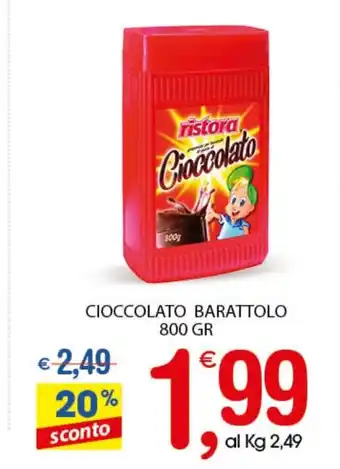 Qui Discount Ristora Cioccolato Barattolo 800gr offerta