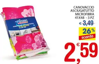 Qui Discount Canovaccio Asciugatutto Microfibra 41x48-3 PZ offerta