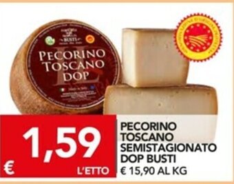 TuoDi Pecorino Toscano Semistagionato Dop Busti offerta